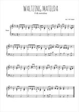 Téléchargez l'arrangement pour piano de la partition de Waltzing Matilda en PDF